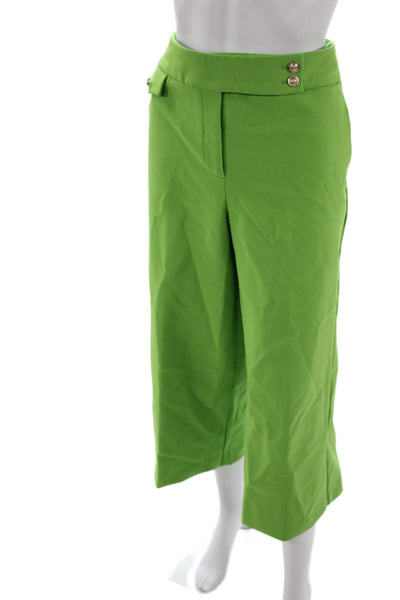 Rachel Zoe Women Cropped Green Nylon Pants Size 10
