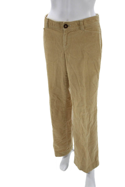 Lilly Pulitzer Womens Chino Pants Beige Button Closure 32 Inseam Size 6