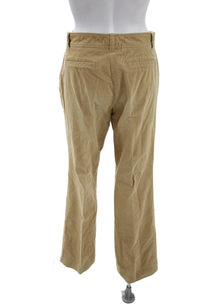 Lilly Pulitzer Womens Chino Pants Beige Button Closure 32 Inseam Size 6
