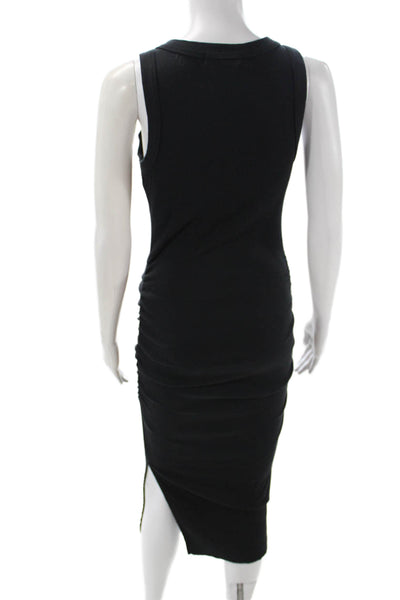 Michael Stars Womens Bodycon Sleeveless Black Cotton Midi Dress Size XS