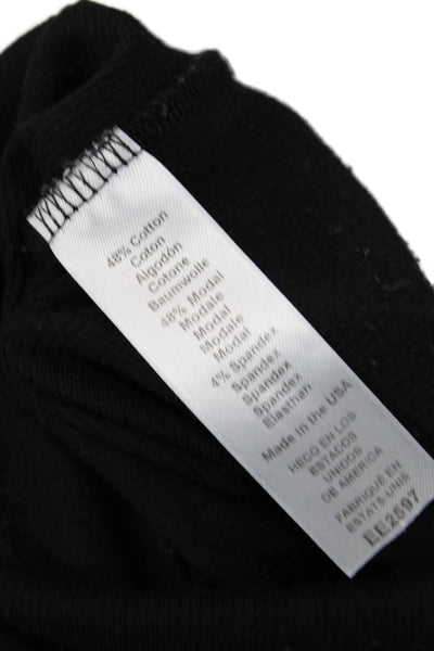 Michael Stars Womens Bodycon Sleeveless Black Cotton Midi Dress Size XS