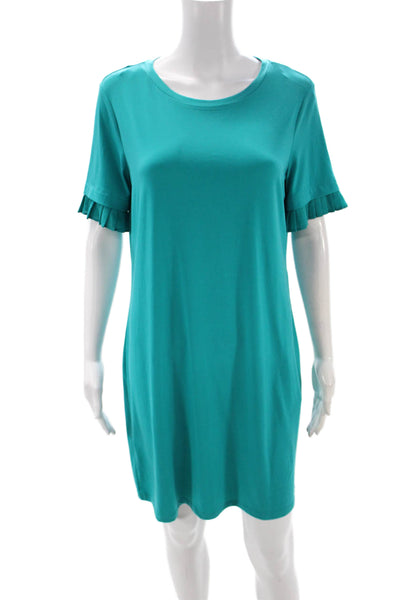Michael Michael Kors Womens Green T-Shirt Dress Short Sleeve Round Neck Size M