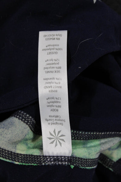 Athleta Womens Blue Colorblock Nylon Ankle Leggings Size 2XS
