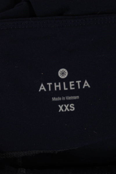Athleta Womens Blue Colorblock Nylon Ankle Leggings Size 2XS