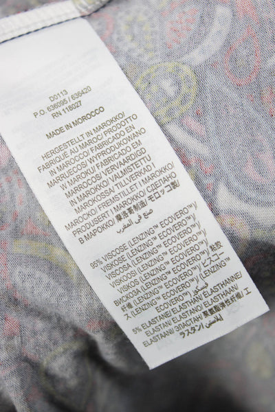 Boden Women Shift Dress Multicolor Paisley Short Sleeve Viscose Pullover Size 6