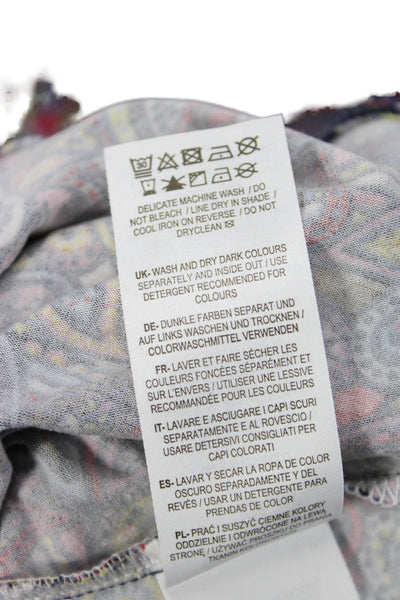 Boden Women Shift Dress Multicolor Paisley Short Sleeve Viscose Pullover Size 6