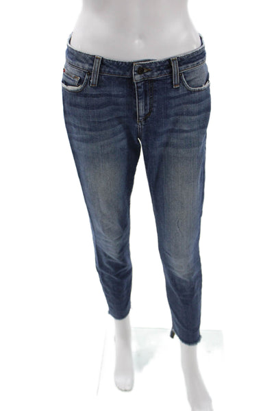 Joes Jeans Women Skinny Jeans Blue Cotton Mid Rise Size 27