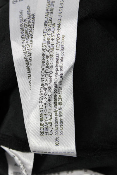 Zara Women Black Polyurethane Jeggings Button Closure Size M