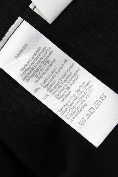 Madewell Womens Black Cotton Collared Shirt Dress Long Sleeve Button Size S
