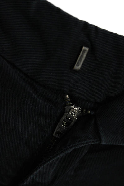 Nili Lotan Womens Chino Pants Black Cotton Zip Inseam 24 Size 0