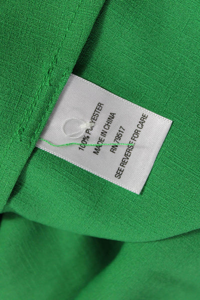 Mary Green Womens Collared Solid Polyester Long Sleeve Blouse Button Size S