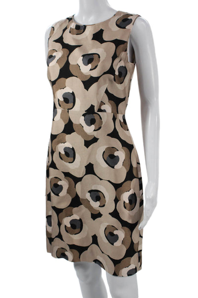 Kate Spade New York Womens Sheath Dress Beige Sleeveless Cotton Size 2