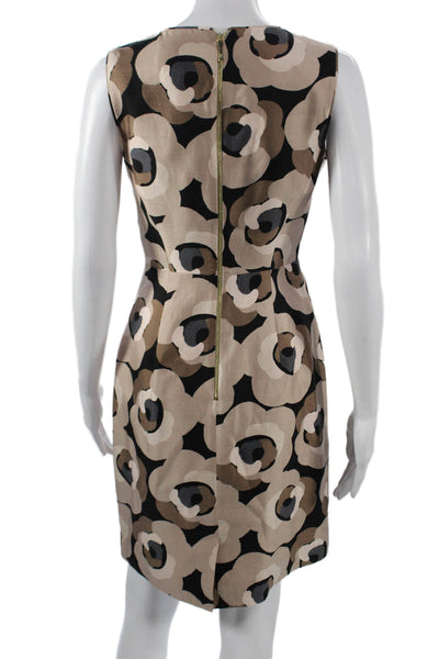 Kate Spade New York Womens Sheath Dress Beige Sleeveless Cotton Size 2