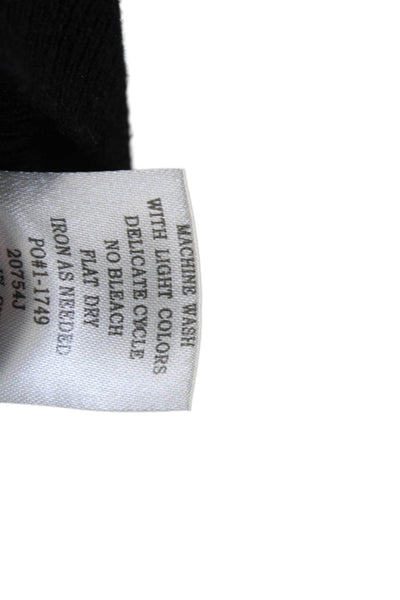 Tweed Womens Black Viscose Pullover Hoodie Crew Neck Long Sleeve Size M