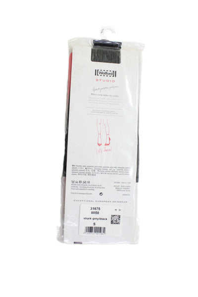 Wolford Womens Two Tone Shimmer Knee High Tights Brown Size Small