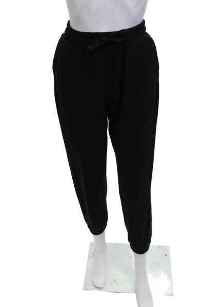 Zara Unisex Adults Black Drawstring Sweatpants Polyester Size S