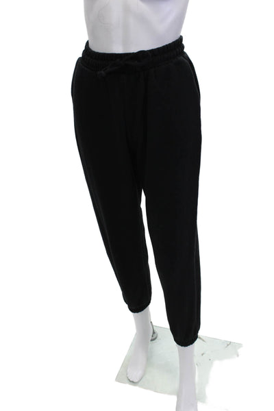 Zara Unisex Adults Black Drawstring Sweatpants Polyester Size S
