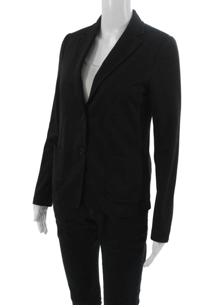 Uniqlo Womens Black Basic Blazer Button Long Sleeve Polyester Size XS