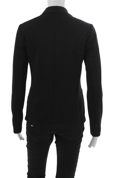 Uniqlo Womens Black Basic Blazer Button Long Sleeve Polyester Size XS