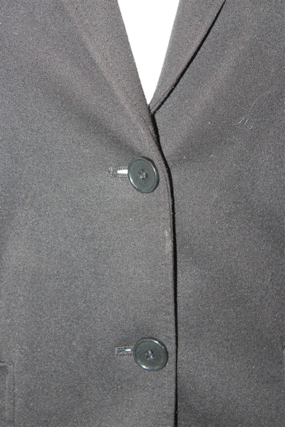 Uniqlo Womens Black Basic Blazer Button Long Sleeve Polyester Size XS