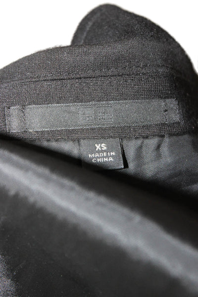 Uniqlo Womens Black Basic Blazer Button Long Sleeve Polyester Size XS