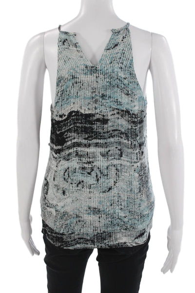 Parker Womens Silk Halter Animal Print Sleeveless Tank Multicolor Size S