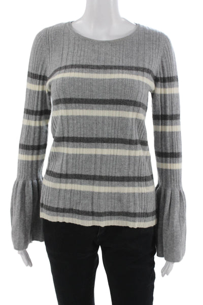 Design History Women Pullover Cashmere Striped Crew Neck Long Sleeve Size XS