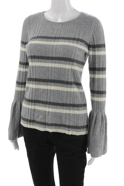 Design History Women Pullover Cashmere Striped Crew Neck Long Sleeve Size XS