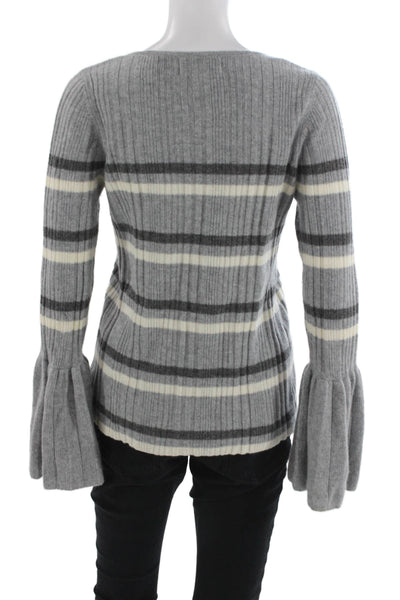 Design History Women Pullover Cashmere Striped Crew Neck Long Sleeve Size XS