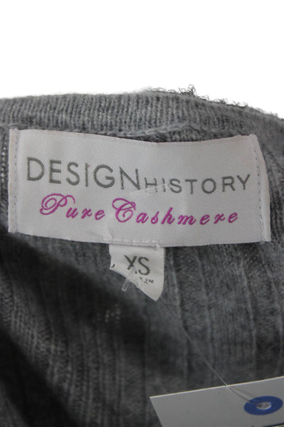 Design History Women Pullover Cashmere Striped Crew Neck Long Sleeve Size XS