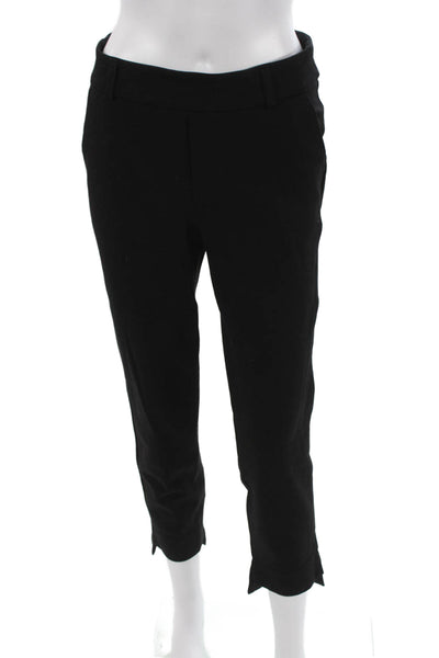 iltm Women Cropped Pants Black Rayon Pull On Petites Size S