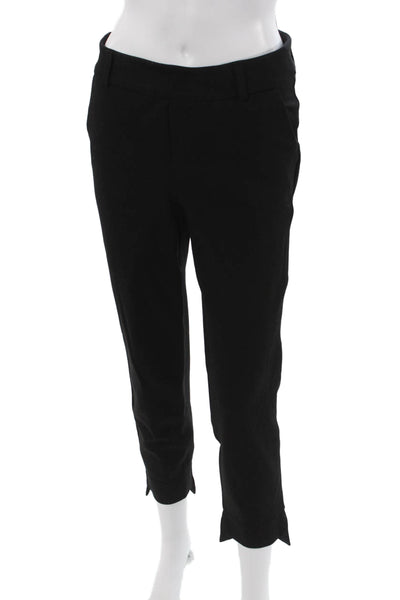 iltm Women Cropped Pants Black Rayon Pull On Petites Size S
