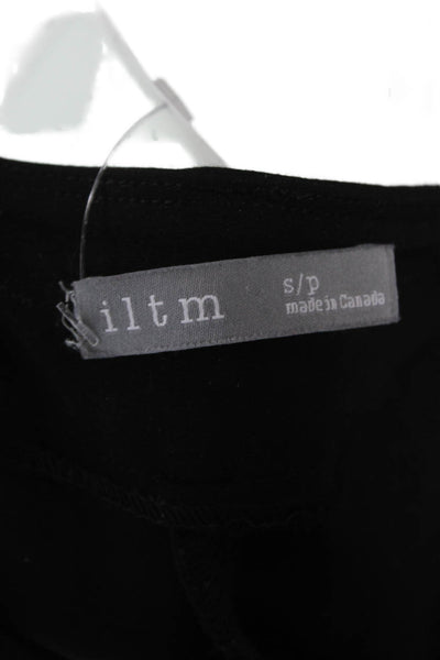 iltm Women Cropped Pants Black Rayon Pull On Petites Size S