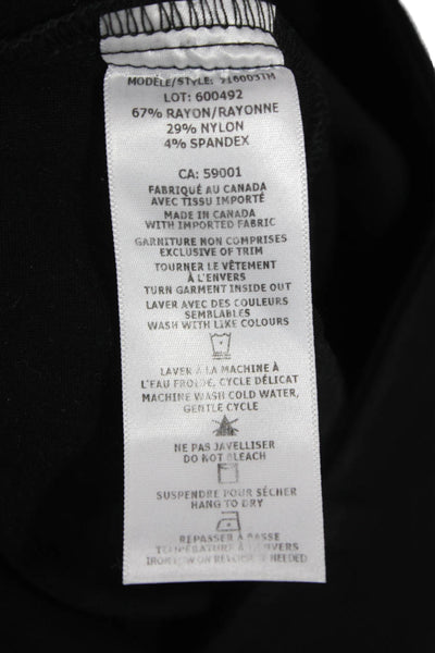 iltm Women Cropped Pants Black Rayon Pull On Petites Size S
