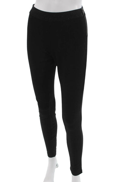 J Crew Women Ankle Pants Black Viscose Zip Size 4