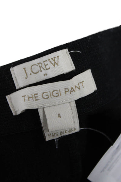 J Crew Women Ankle Pants Black Viscose Zip Size 4