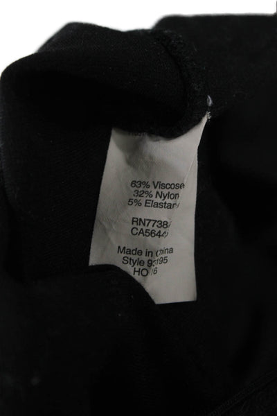 J Crew Women Ankle Pants Black Viscose Zip Size 4