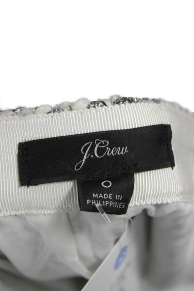 J Crew Women Straight Pencil Skirt Gray Check Knee Length Zip Size 0