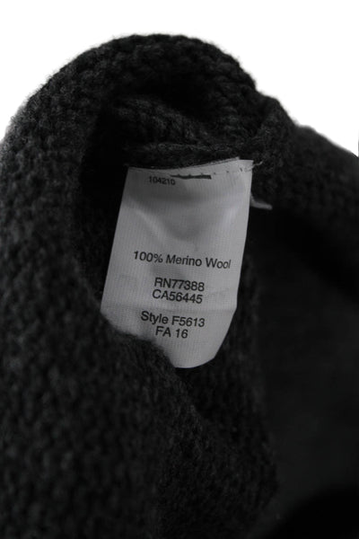Madewell Women Gray Merino Wool Sweater Dress Long Sleeve Crew Neck Size S