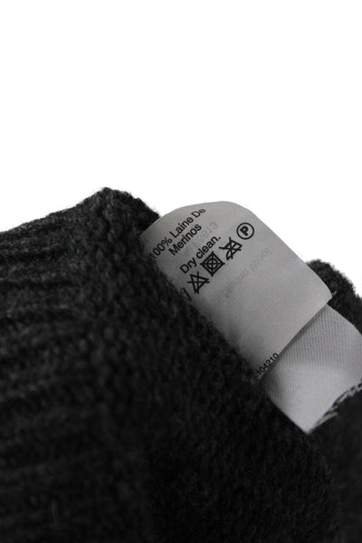 Madewell Women Gray Merino Wool Sweater Dress Long Sleeve Crew Neck Size S