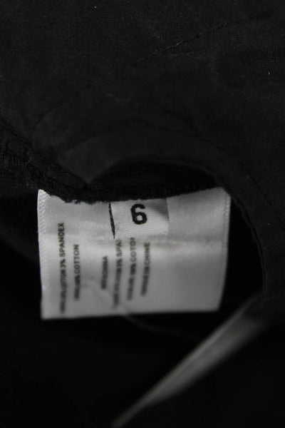 Proenza Schouler White Label Womens Black Cotton Pants Size 6