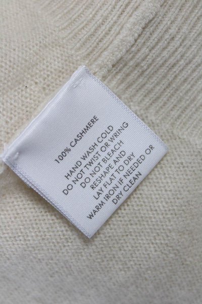 White + Warren Womens Cashmere Turtleneck Pullover Ivory Long Sleeve Size L