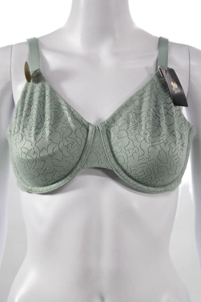 Wacoal Womens Textured Underwire Bra Sage Green Size 36DDD