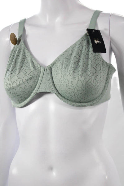 Wacoal Womens Textured Underwire Bra Sage Green Size 36DDD