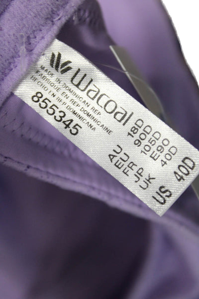 Wacoal Womens Floral Textured Underwire Bra Lilac Size 40D