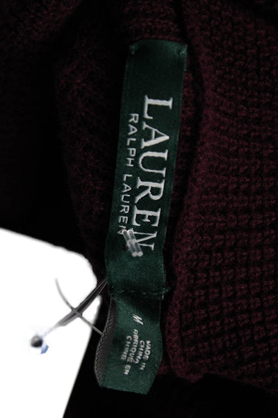 Lauren Ralph Lauren Womens Purple Cowl Neck Pullover Sweater Size M