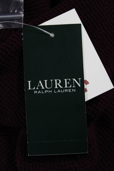 Lauren Ralph Lauren Womens Purple Cowl Neck Pullover Sweater Size M