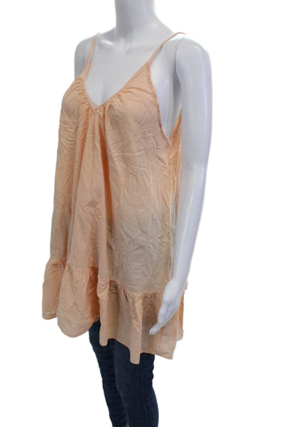 9 Seed Womens Pink V-Neck Cotton Camisole Size One Size