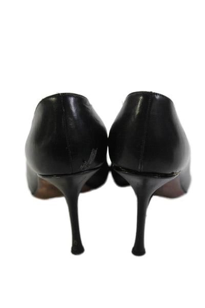 Jimmy Choo Womens Leather Pointed Toe Classic Pumps Black Size 40 10