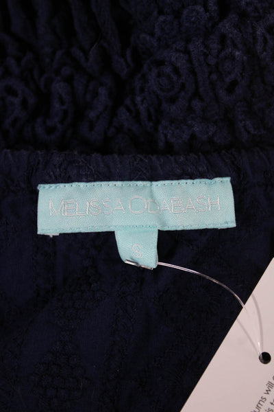 Melissa Odabash Womens Sundress Blue V-Neck Tie Mini Size S